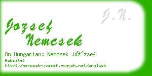 jozsef nemcsek business card